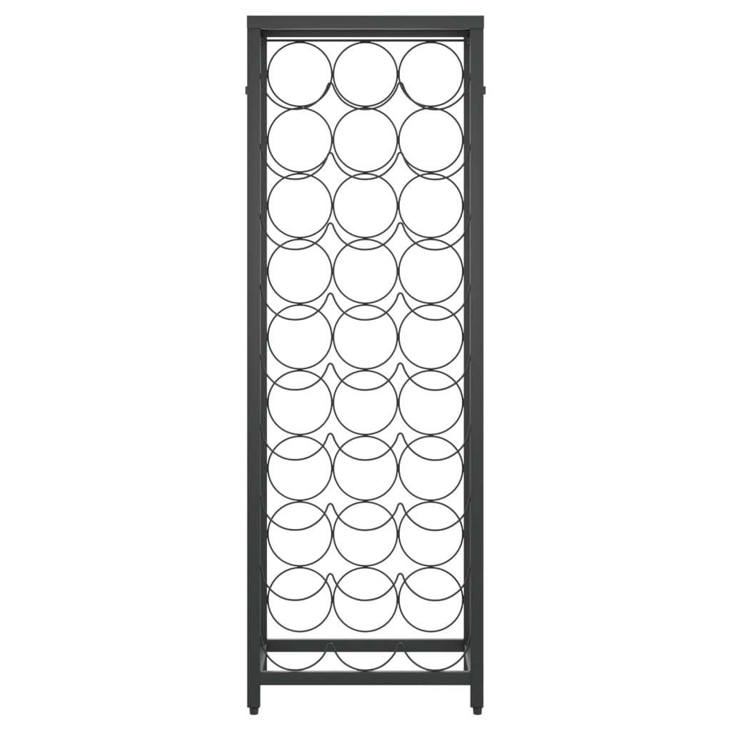 Wine Rack for 27 Bottles Black 34x18x100 cm Wrought Iron