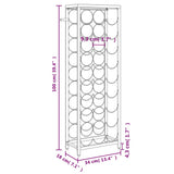 Wine Rack for 27 Bottles Black 34x18x100 cm Wrought Iron