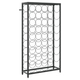 Wine Rack for 45 Bottles Black 54x18x100 cm Wrought Iron