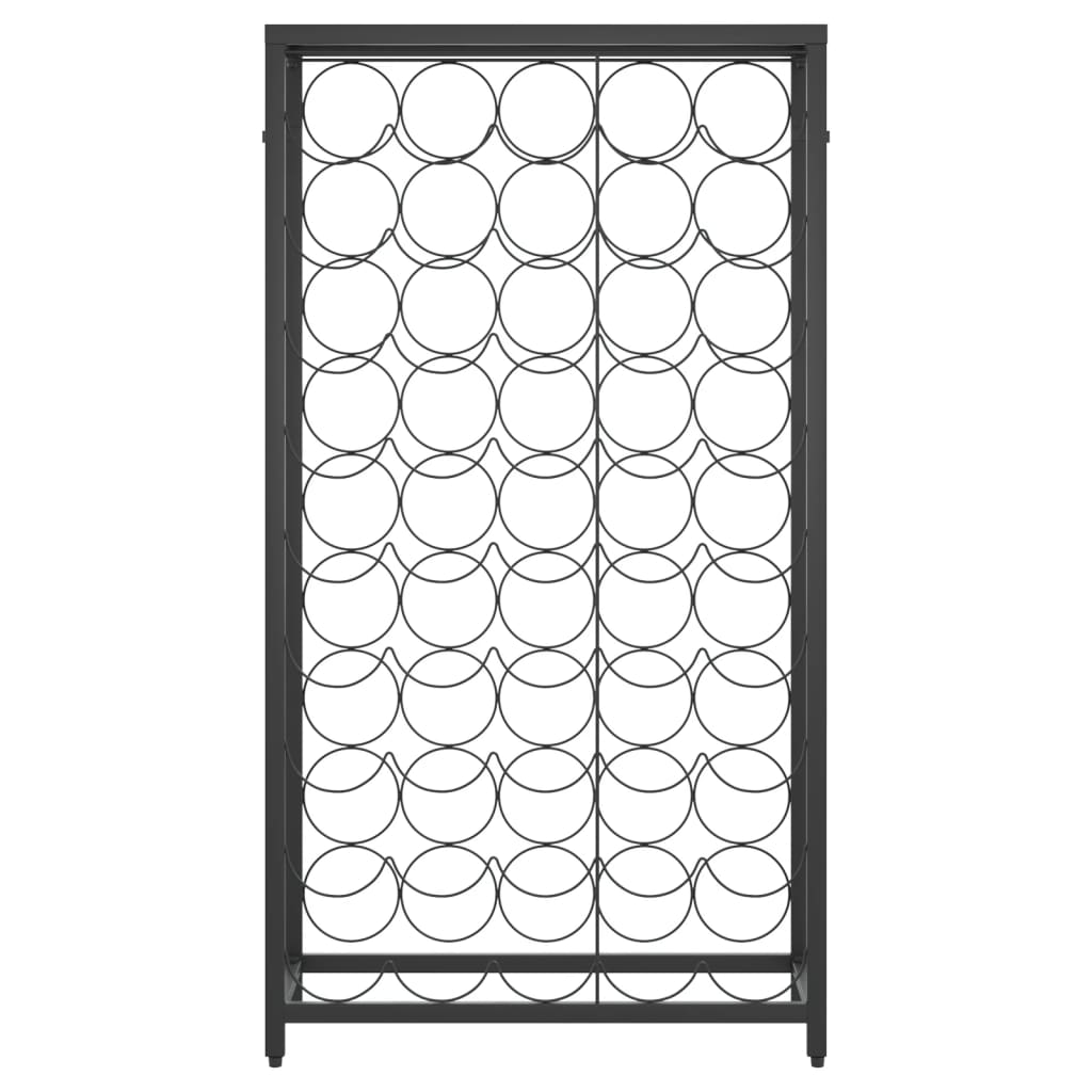 Wine Rack for 45 Bottles Black 54x18x100 cm Wrought Iron