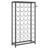 Wine Rack for 45 Bottles Black 54x18x100 cm Wrought Iron