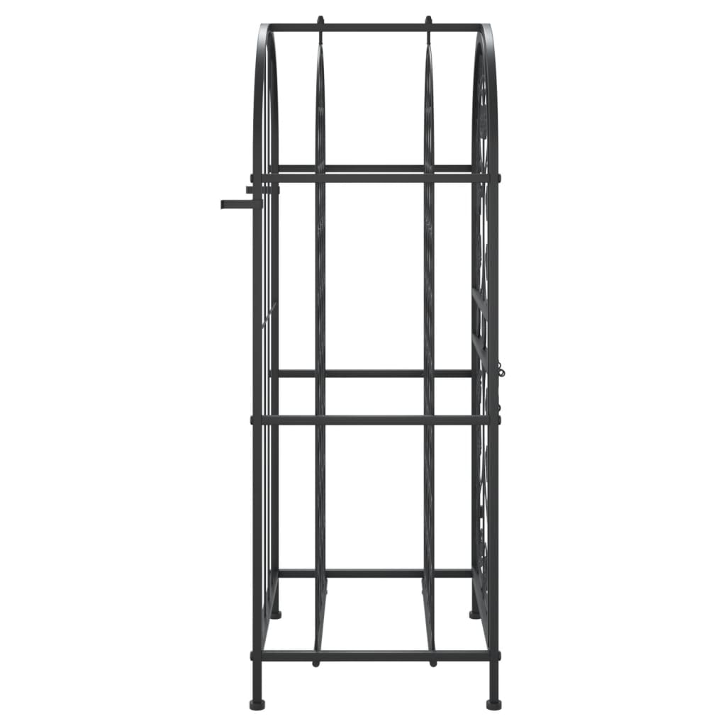 Wine Rack for 33 Bottles Black 45x36x100 cm Wrought Iron