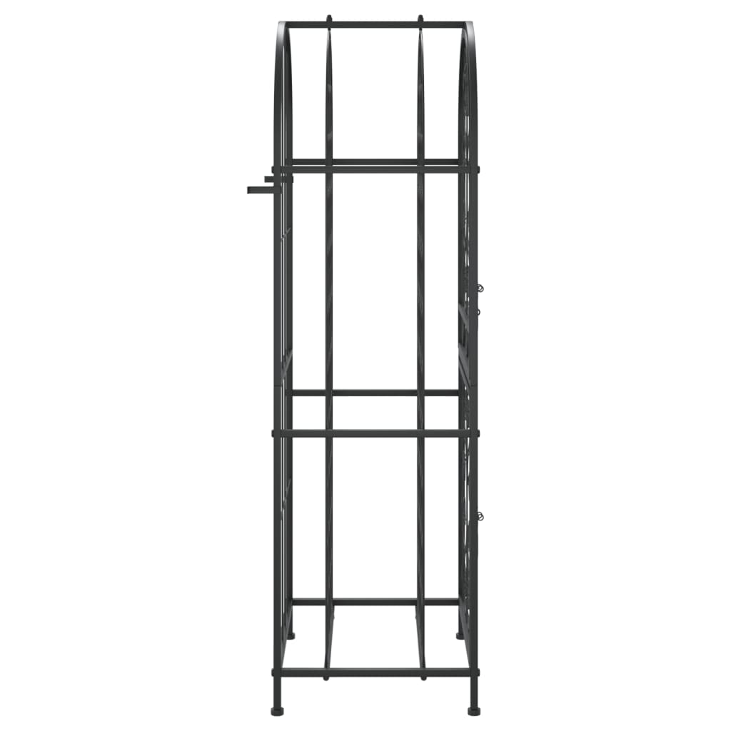 Wine Rack for 41 Bottles Black 45x36x120 cm Wrought Iron