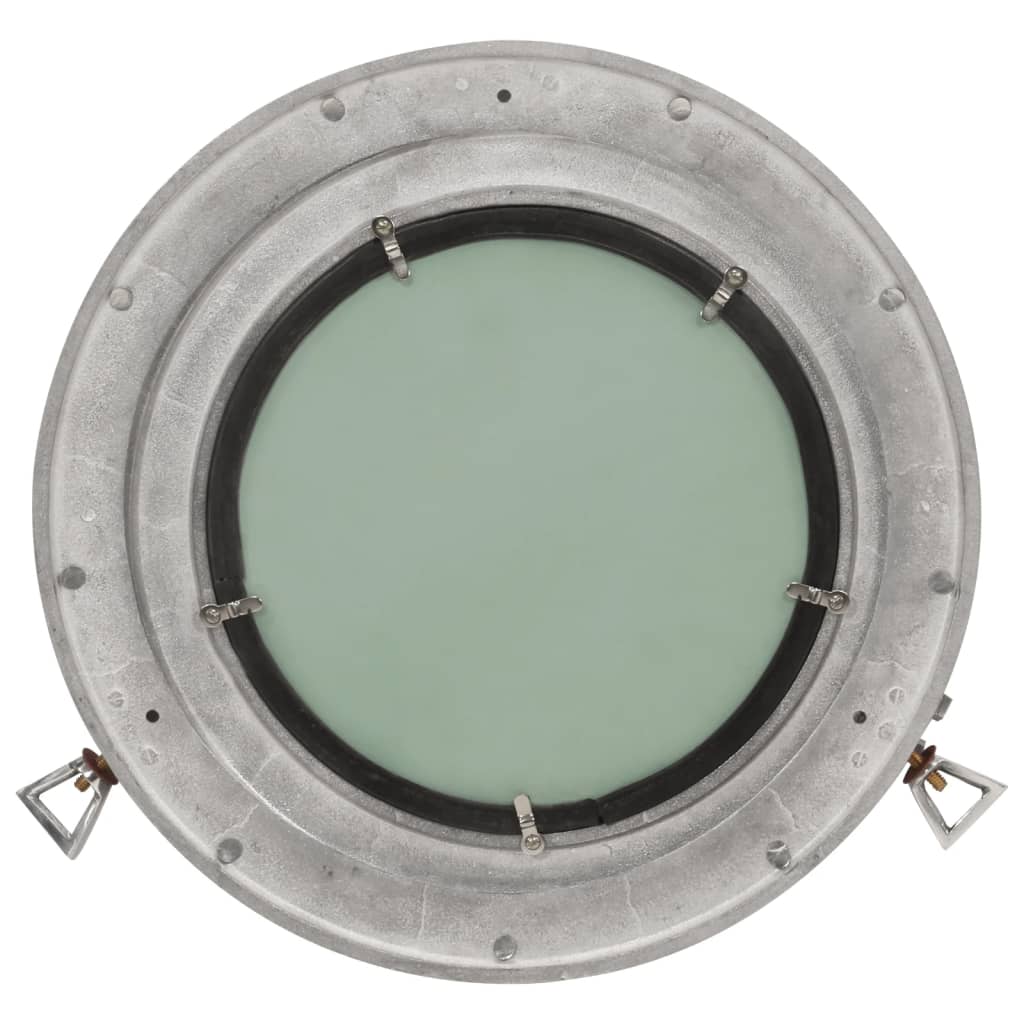  Porthole Mirror Wall Hanging Ø38 cm Aluminium and Glass