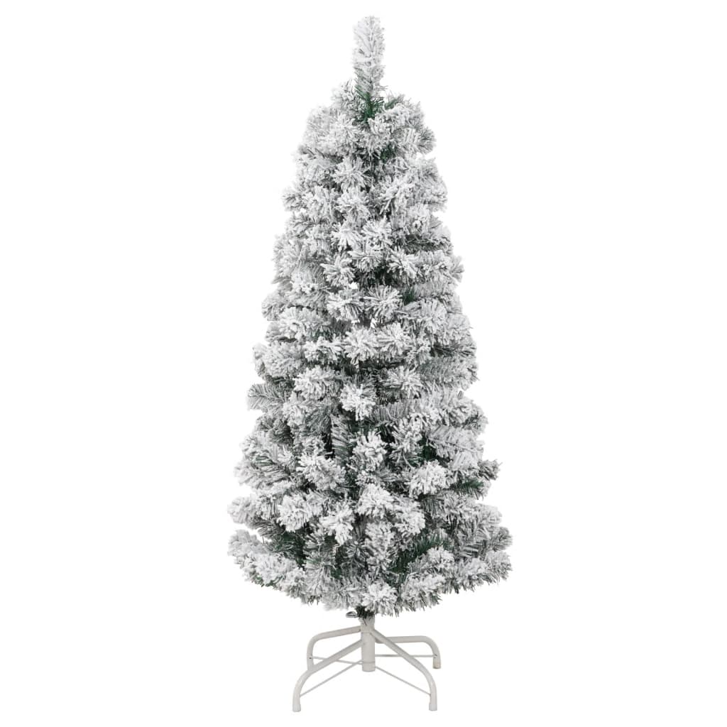 Artificial Hinged Christmas Tree with Flocked Snow 150 cm