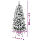 Artificial Hinged Christmas Tree with Flocked Snow 150 cm