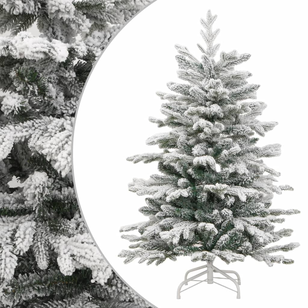 Artificial Hinged Christmas Tree with Flocked Snow 180 cm