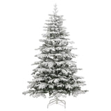 Artificial Hinged Christmas Tree with Flocked Snow 180 cm