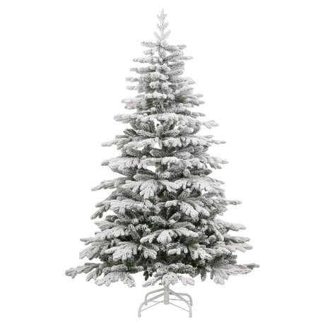 Artificial Hinged Christmas Tree with Flocked Snow 180 cm