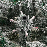 Artificial Hinged Christmas Tree with Flocked Snow 180 cm