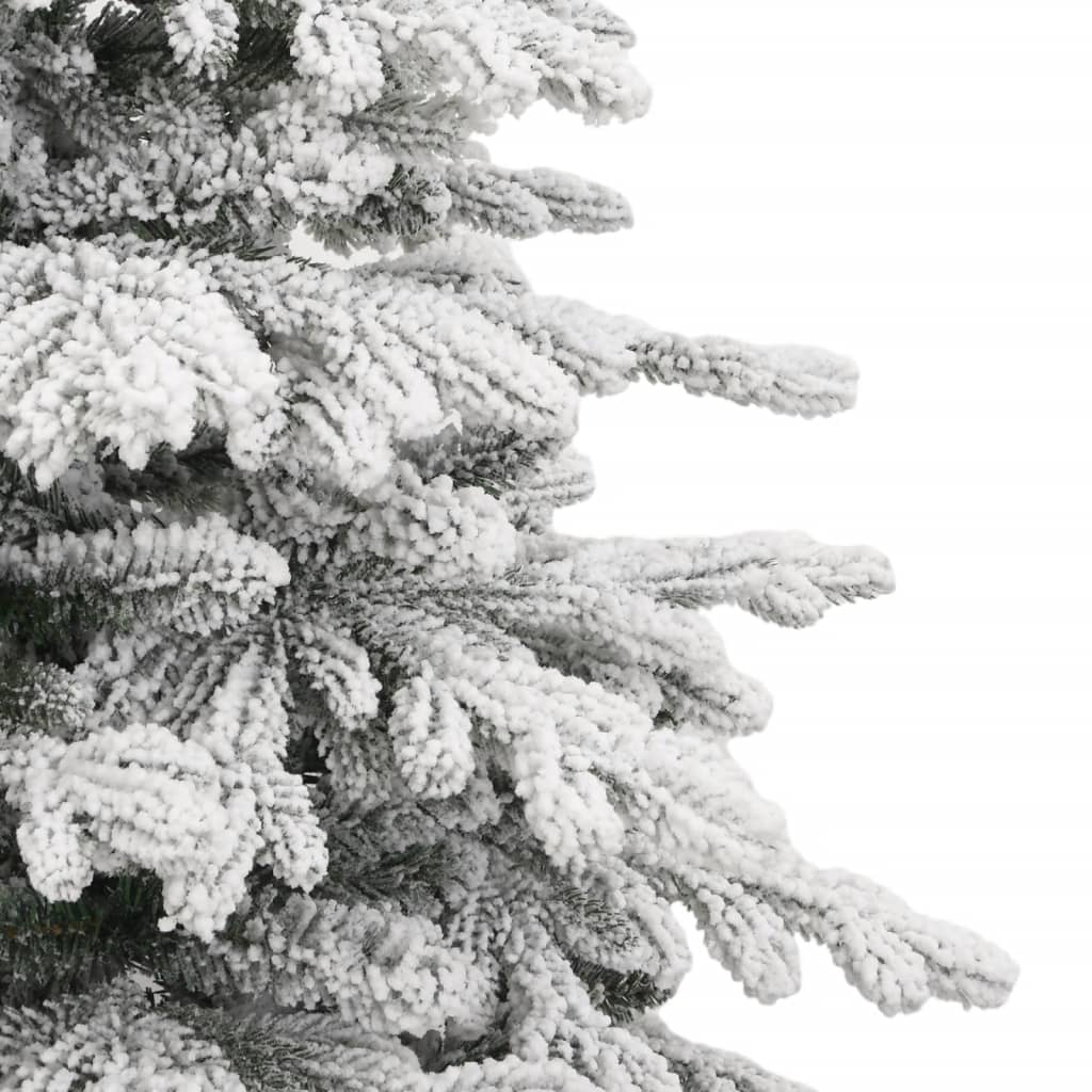 Artificial Hinged Christmas Tree with Flocked Snow 210 cm