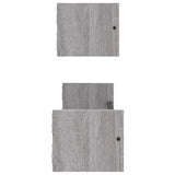 Wall Shelves with Bars 2 pcs Grey Sonoma 60x16x14 cm