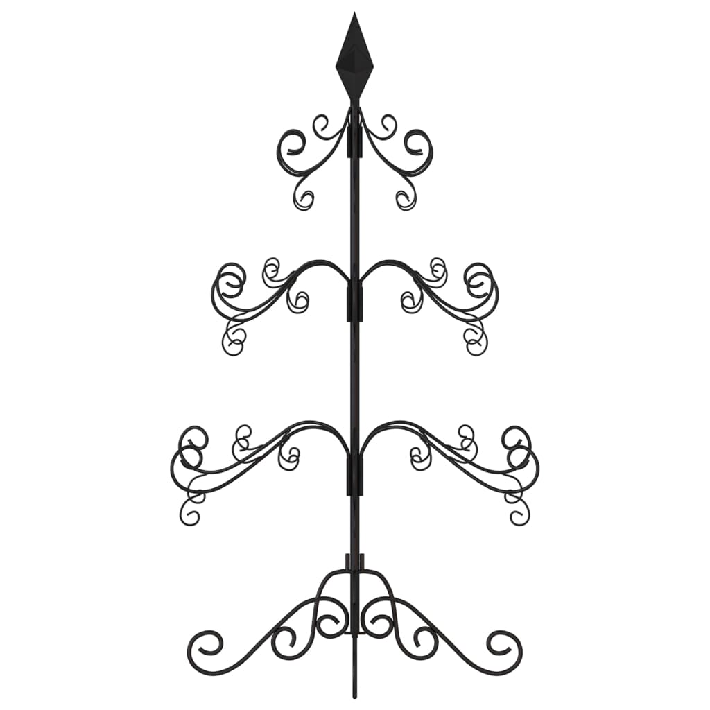 Metal Christmas Tree for Decoration Black 90 cm