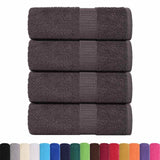 Washcloths 4 pcs Anthracite 15x21 cm 360 gsm 100% Cotton