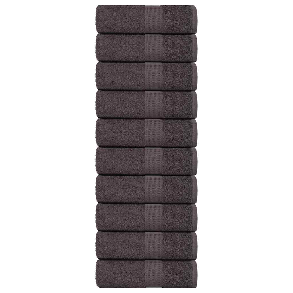 Washcloths 10 pcs Anthracite 15x21 cm 360 gsm 100% Cotton