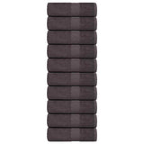 Washcloths 10 pcs Anthracite 15x21 cm 360 gsm 100% Cotton