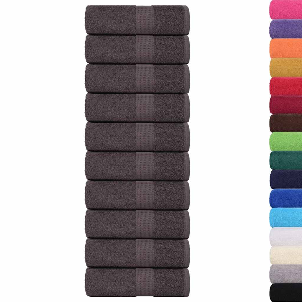 Washcloths 10 pcs Anthracite 15x21 cm 360 gsm 100% Cotton