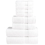 8 Piece Premium Towel Set SOLUND White 600 gsm