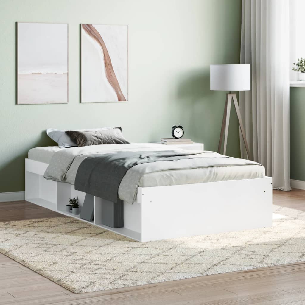 Bed Frame without Mattress White 90x200 cm