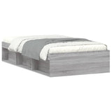 Bed Frame without Mattress Grey Sonoma 90x200 cm