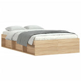 Bed Frame without Mattress Sonoma Oak 120x190 cm Small Double Small Double