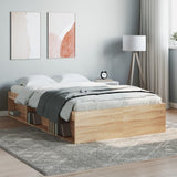 Bed Frame without Mattress Sonoma Oak 120x190 cm Small Double Small Double