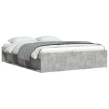 Bed Frame without Mattress Concrete Grey 140x190 cm