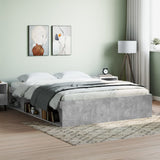 Bed Frame without Mattress Concrete Grey 140x190 cm