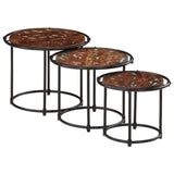 Nesting Tables 3 pcs Solid Wood Reclaimed