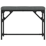 Dining Bench Dark Grey 62x32x45 cm Steel and Fabric