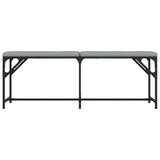 Dining Bench Light Grey 124x32x45 cm Steel and Fabric