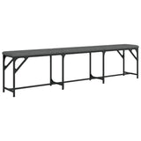 Dining Bench Dark Grey 186x32x45 cm Steel and Fabric