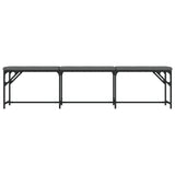 Dining Bench Dark Grey 186x32x45 cm Steel and Fabric