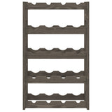 Wine Rack for 20 Bottles Grey Solid Wood Pine