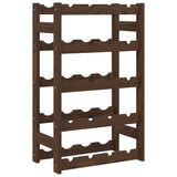 Wine Rack for 20 Bottles Brown Solid Wood Pine