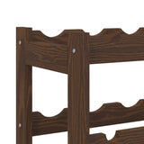 Wine Rack for 20 Bottles Brown Solid Wood Pine