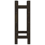 Wine Rack for 20 Bottles Black Solid Wood Pine