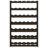 Wine Rack for 42 Bottles Black Solid Wood Pine