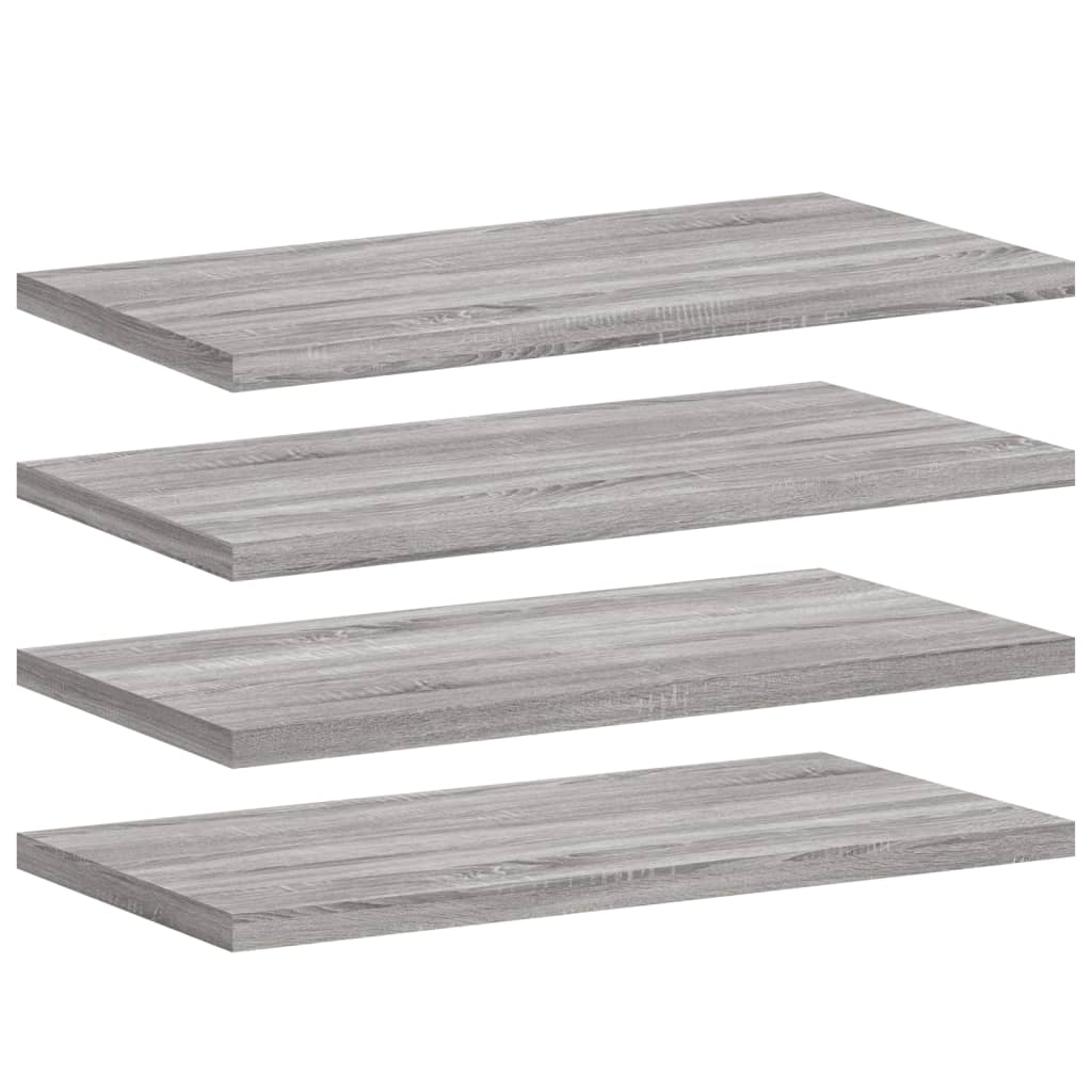 Wall Shelves 4 pcs Grey Sonoma 40x20x1.5 cm Engineered Wood