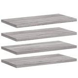 Wall Shelves 4 pcs Grey Sonoma 40x20x1.5 cm Engineered Wood