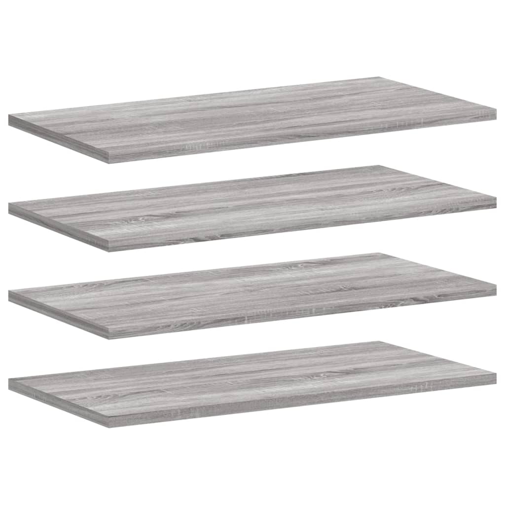 Wall Shelves 4 pcs Grey Sonoma 60x20x1.5 cm Engineered Wood