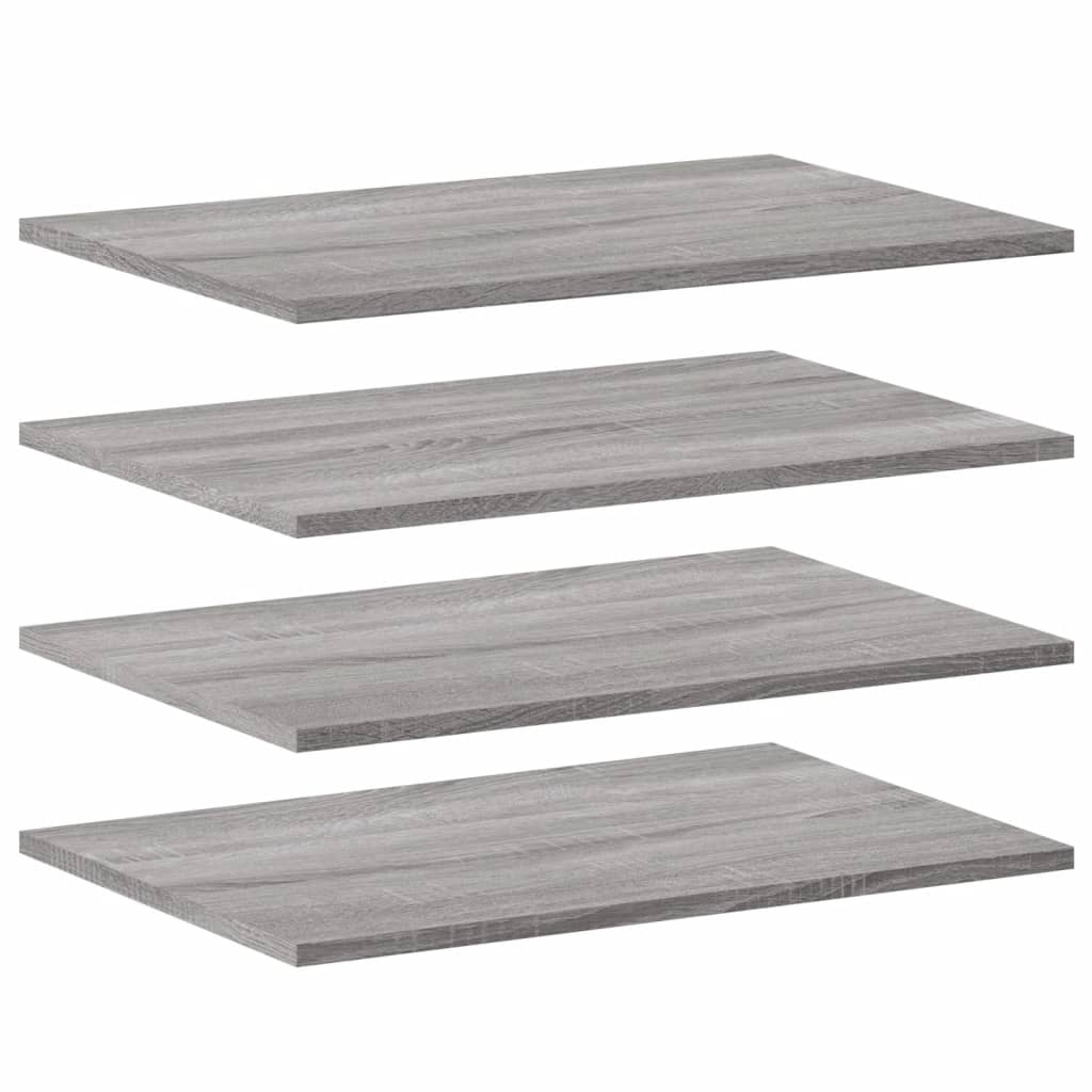 Wall Shelves 4 pcs Grey Sonoma 60x40x1.5 cm Engineered Wood