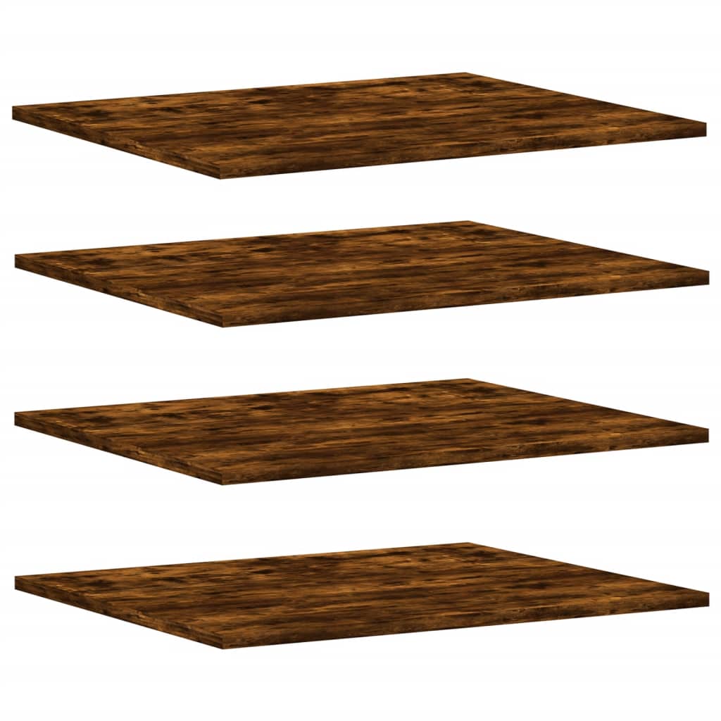 Wall Shelves 4 pcs Smoked Oak 60x50x1.5 cm Engineered Wood