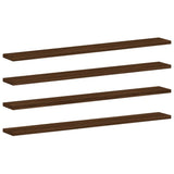 Wall Shelves 4 pcs Brown Oak 80x10x1.5 cm Engineered Wood