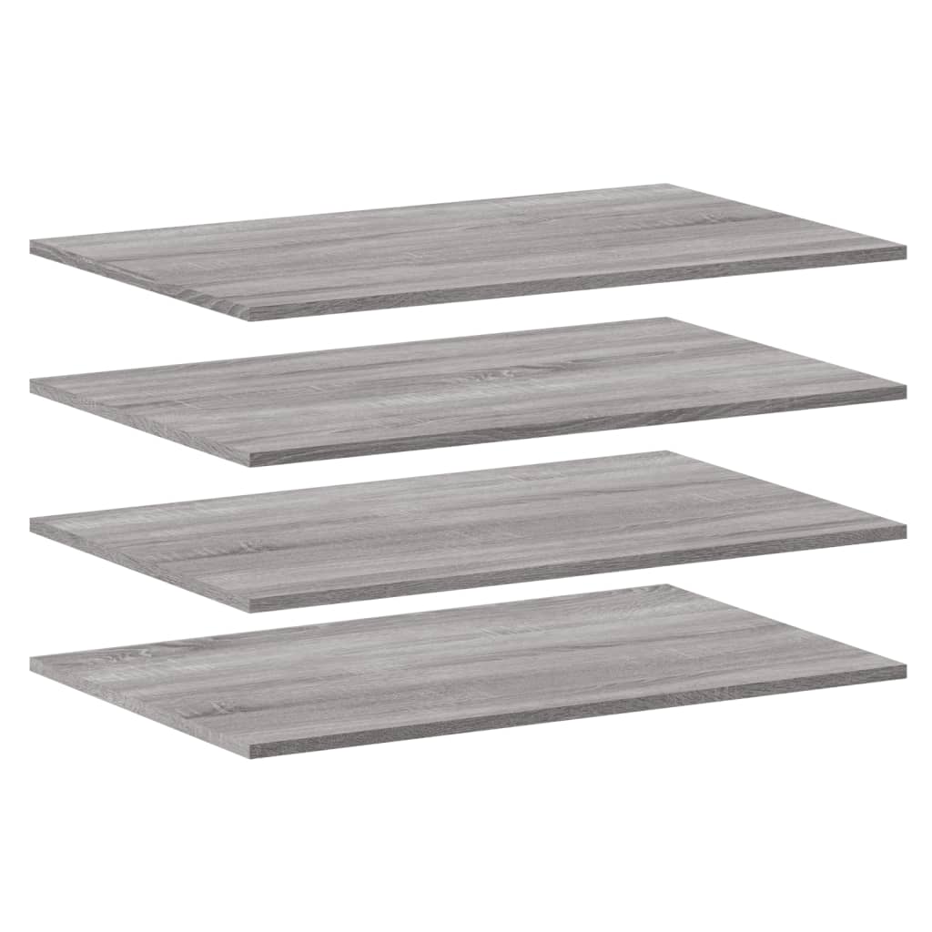 Wall Shelves 4 pcs Grey Sonoma 80x50x1.5 cm Engineered Wood