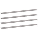 Wall Shelves 4 pcs Grey Sonoma 100x10x1.5 cm Engineered Wood