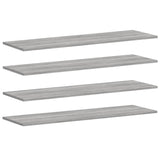 Wall Shelves 4 pcs Grey Sonoma 100x30x1.5 cm Engineered Wood