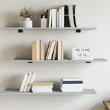 Wall Shelves 4 pcs Grey Sonoma 100x30x1.5 cm Engineered Wood