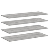 Wall Shelves 4 pcs Grey Sonoma 100x40x1.5 cm Engineered Wood