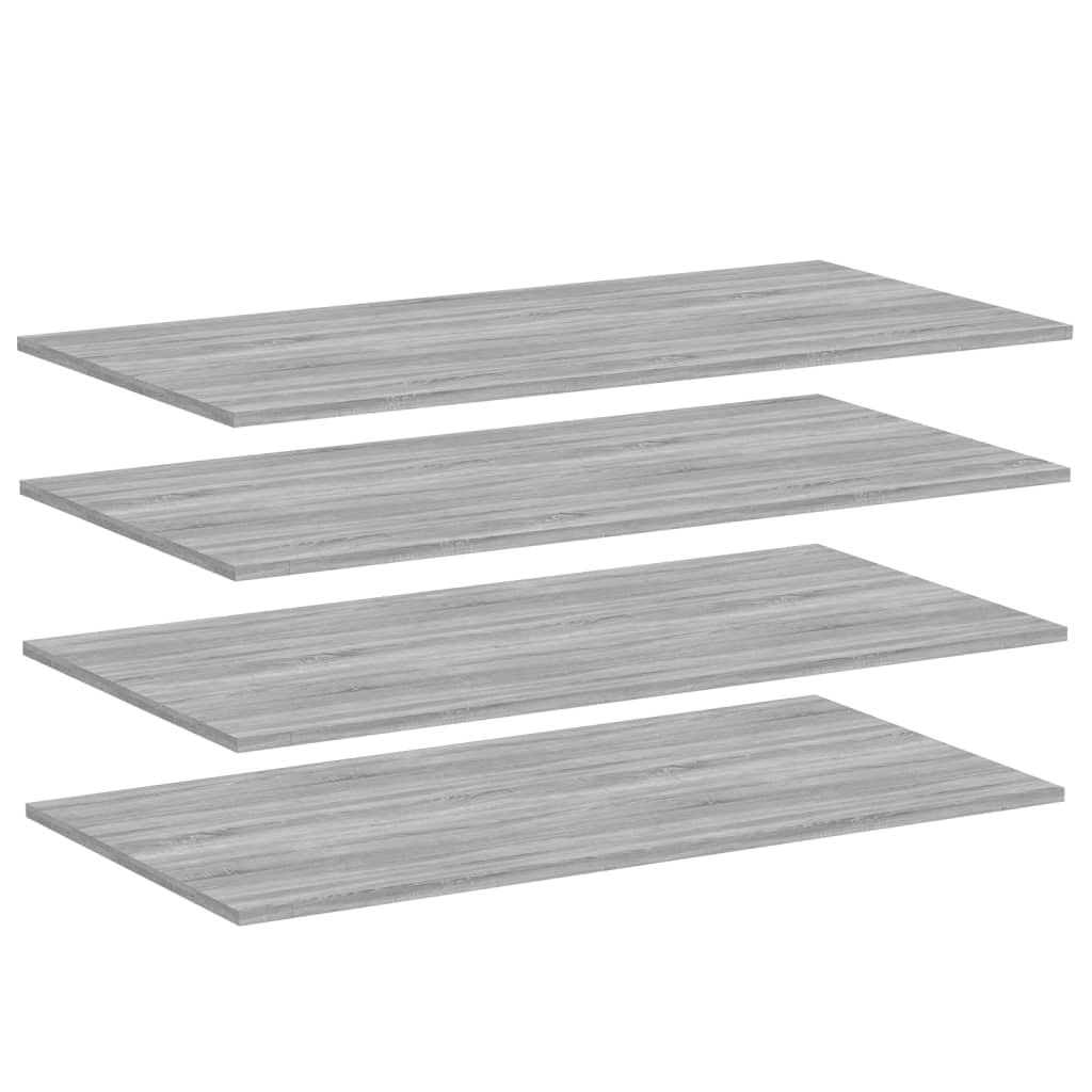 Wall Shelves 4 pcs Grey Sonoma 100x50x1.5 cm Engineered Wood